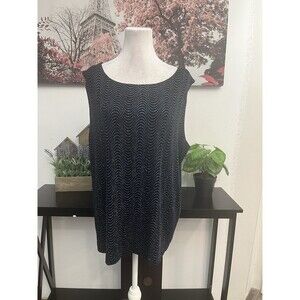 J.B.S Ltd Women’s Top Blouse Plus Size  2XL  Sleeveless glitter top Round Neck